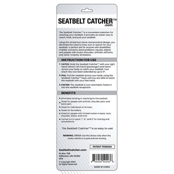 Seatbelt Catcher Backer Card|Black, Dark Blue, Khaki, Gray