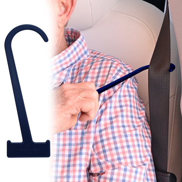 Seatbelt Catcher in action|Dark Blue