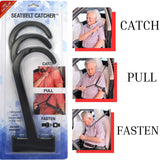 Seatbelt Catcher 3 pcs catch pull fasten text black