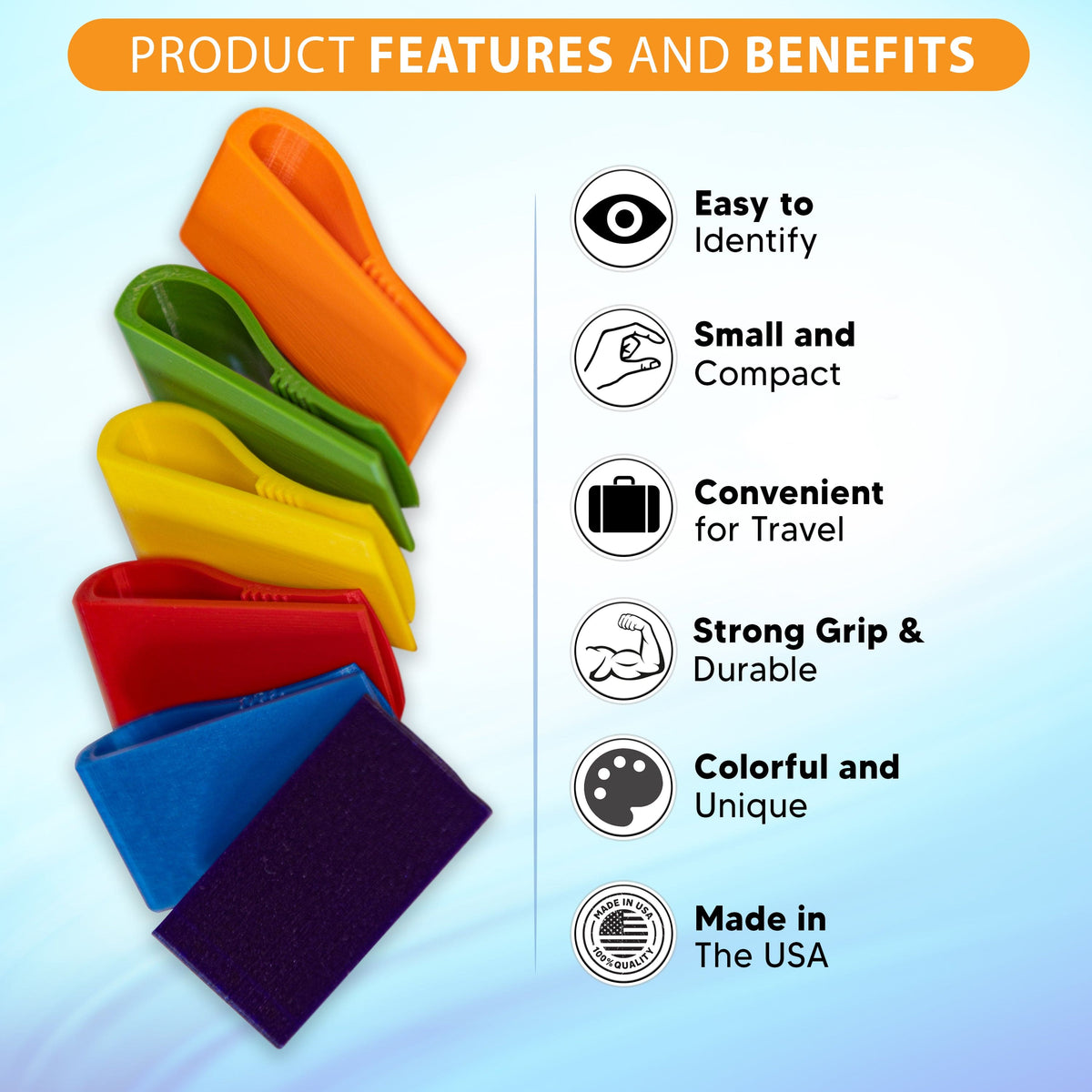compact towel clips for identification