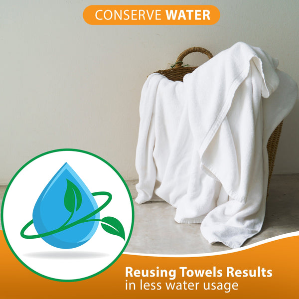 conserve water when using the towel keep