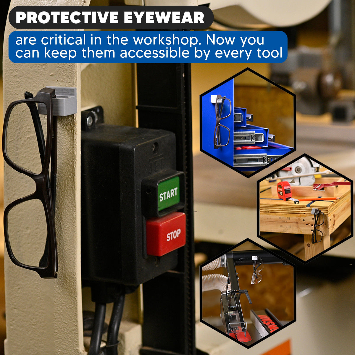 protective eyewear in workshop