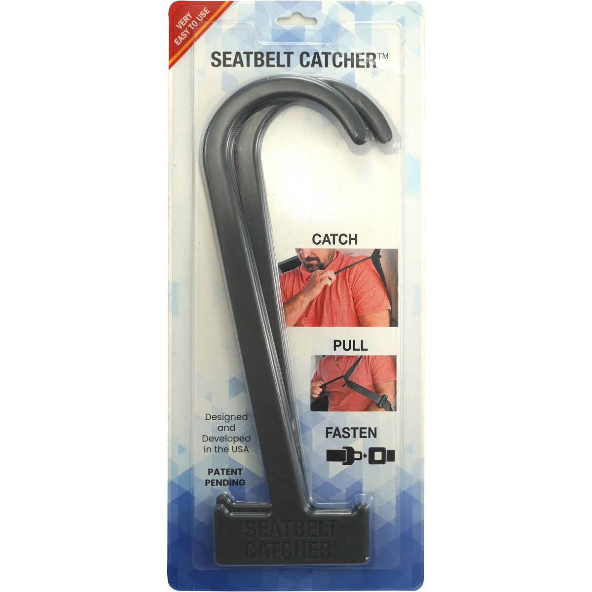 seatbelt catcher 2 pack package gray