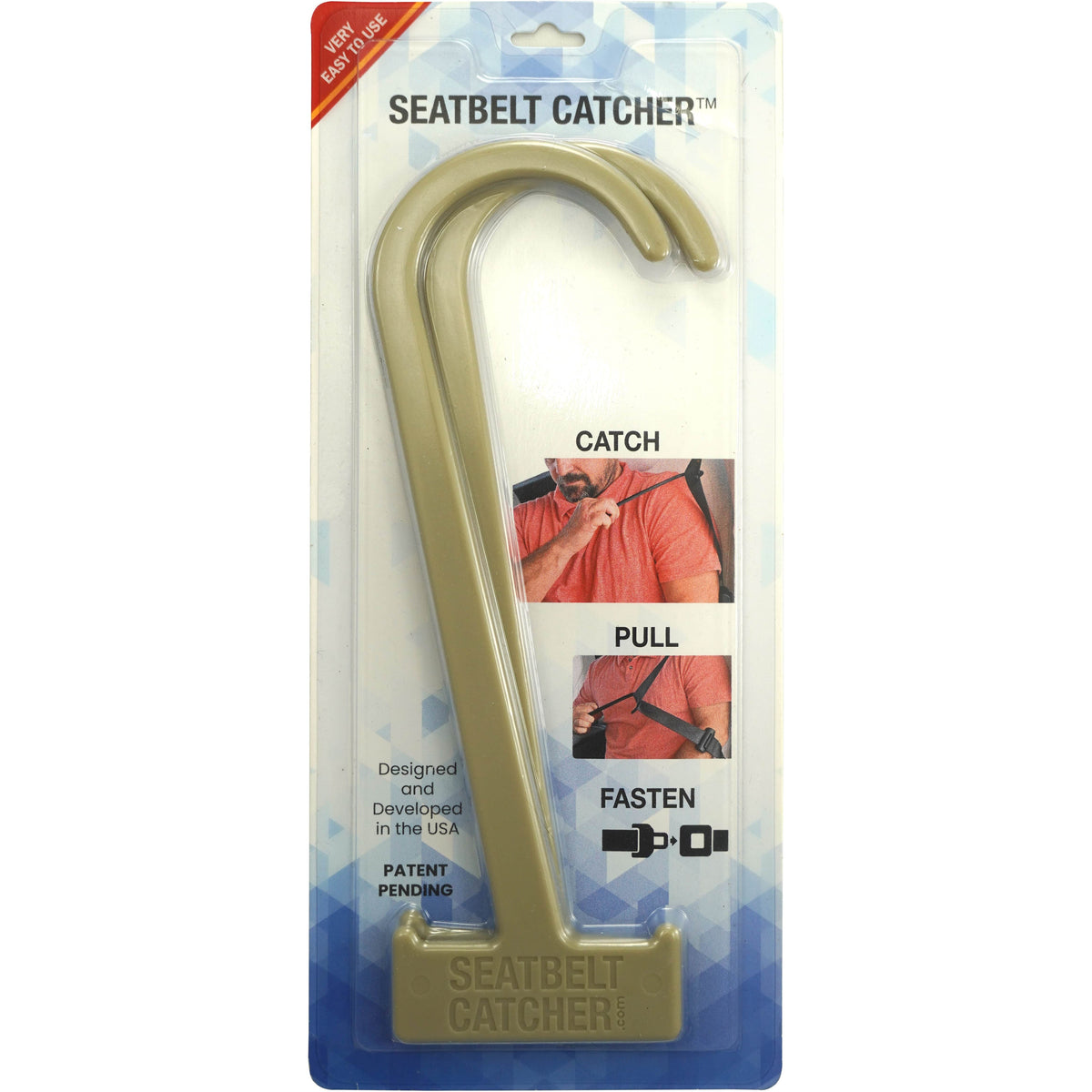 seatbelt catcher 2 pack package khaki
