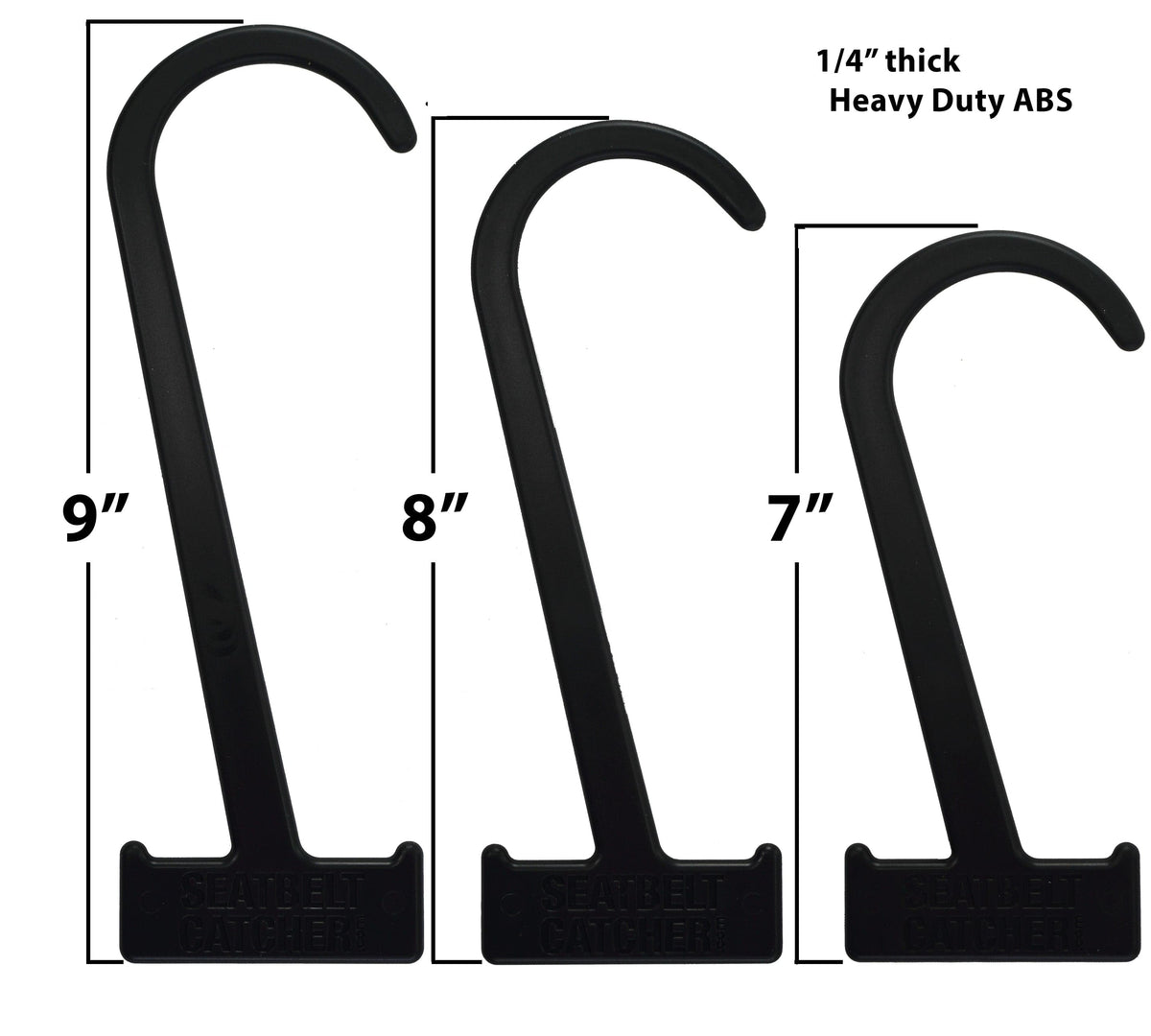 Black Seatbelt Catcher Dimensions|Black