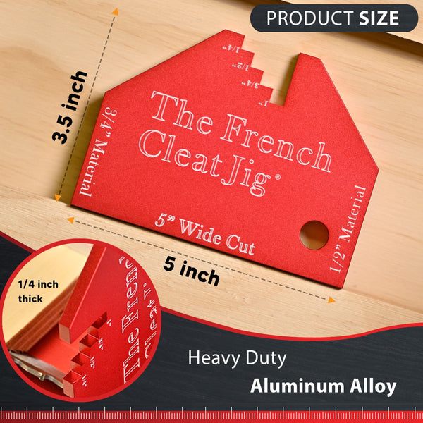 size of french cleat jig