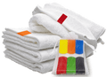 stacked towels with towel keep